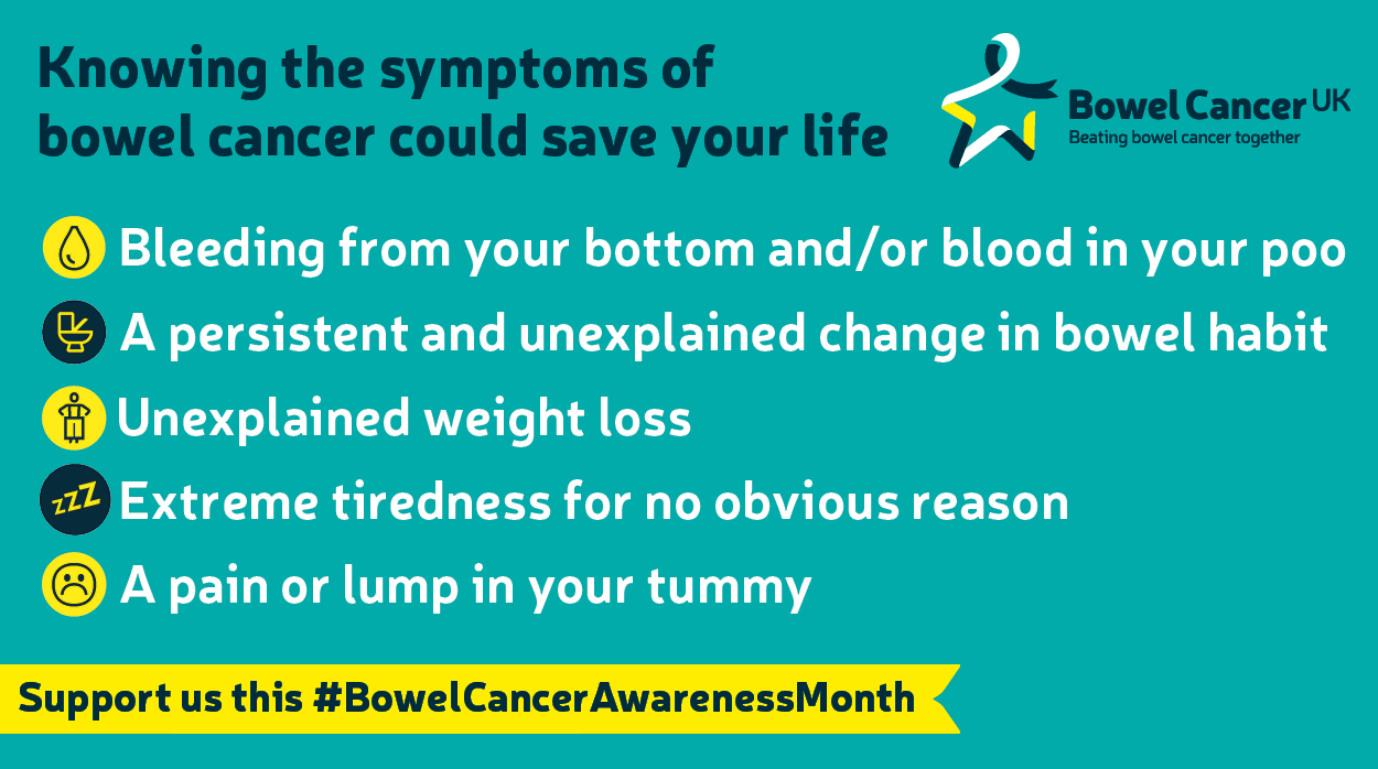 Bowel Cancer Awareness Month Derbyshire Voluntary Action